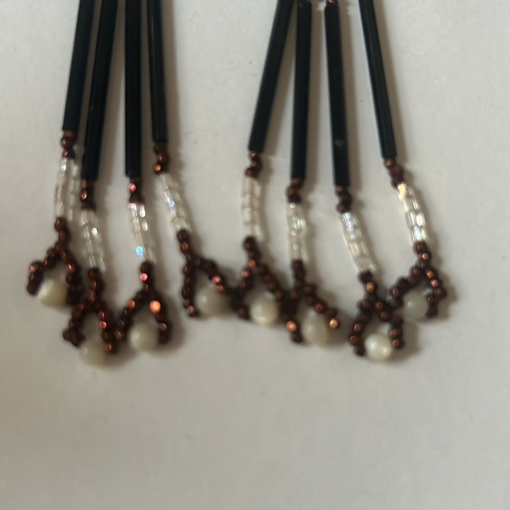 Thunderbird Multi-Beaded Tribal Style Dangle Earr… - image 3